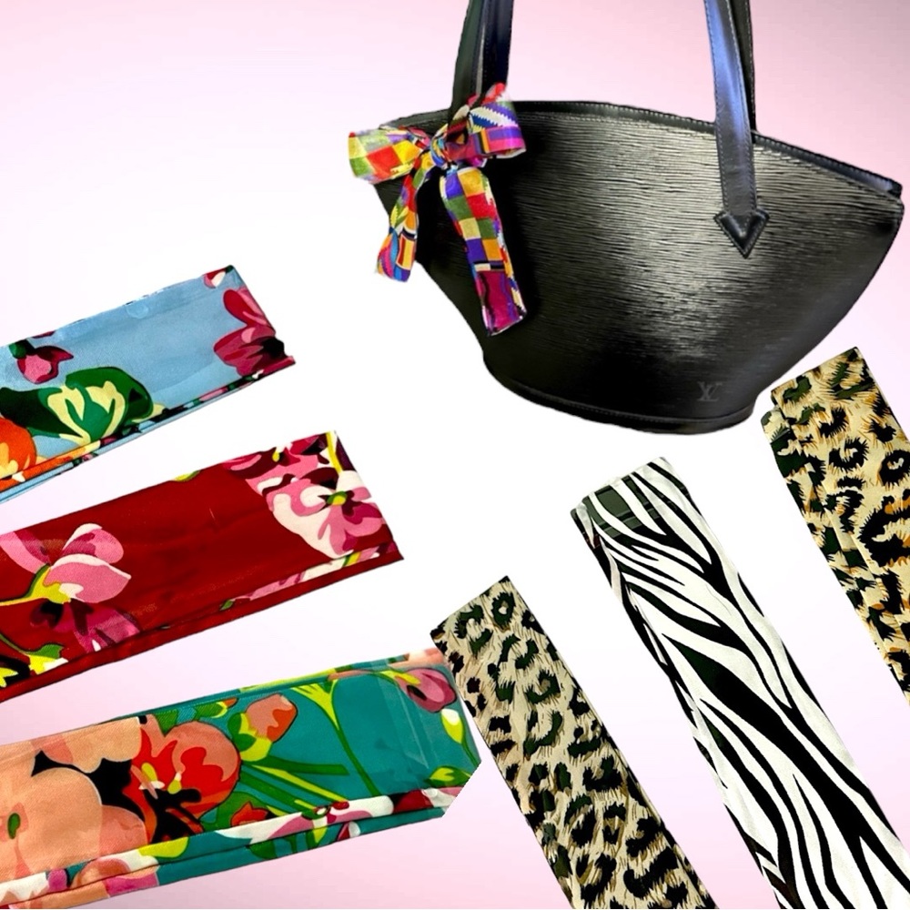 SIX Twilly Scarves!  Three different floral prints and three animal prints!